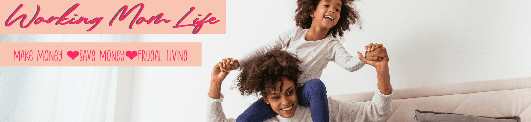 Balancing act: a joyful mother multitasks, combining playtime with her child and her own work life, showcasing the energetic harmony of the working mom life.