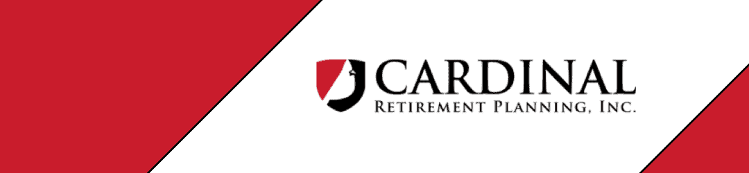 An elegant red and white corporate banner showcasing the logo of 