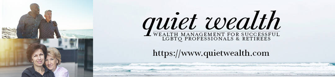 A serene beach setting with two images overlaying: on the left, a smiling couple looking out towards the sea, and on the right, the words 