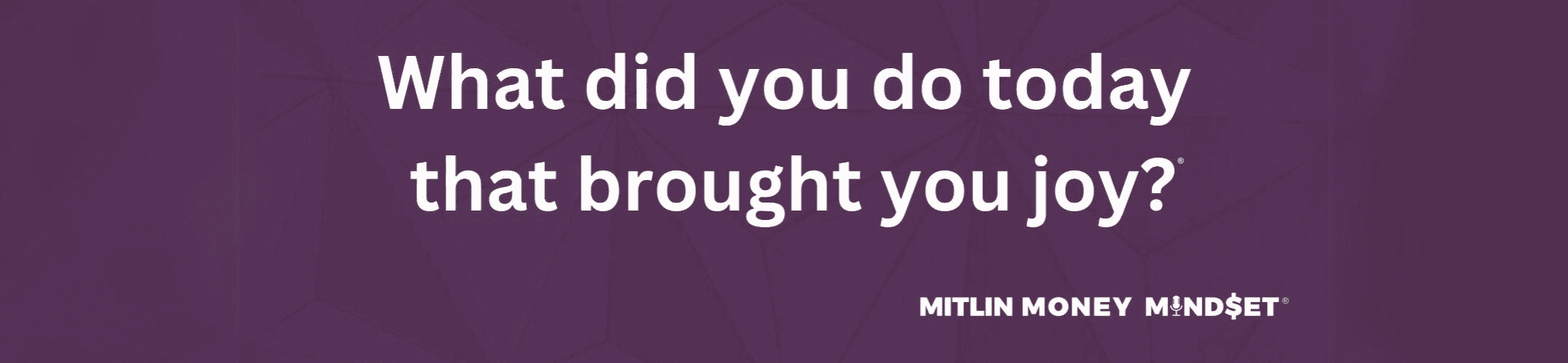 A purple background displays the text, 