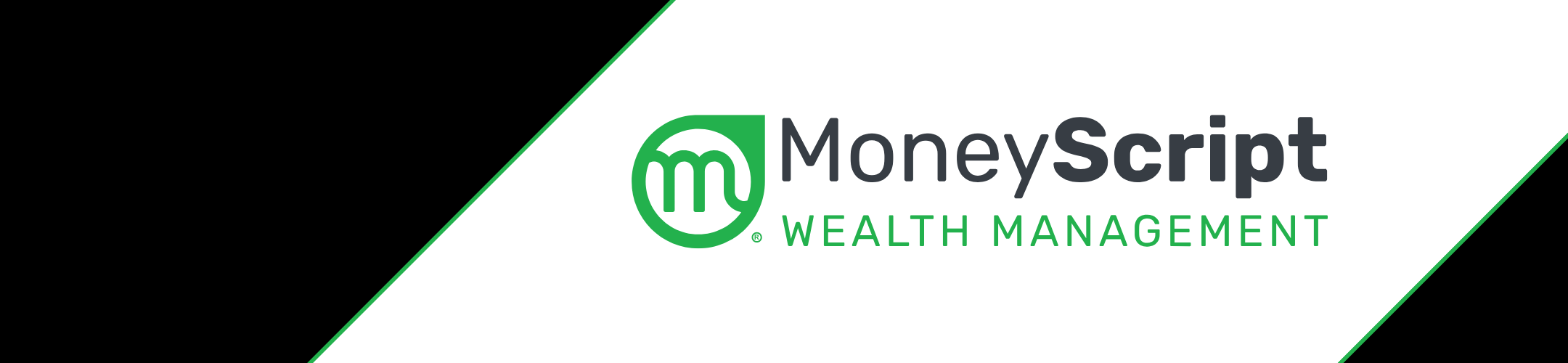 Logo for MoneyScript Wealth Management. The image features a green circular 