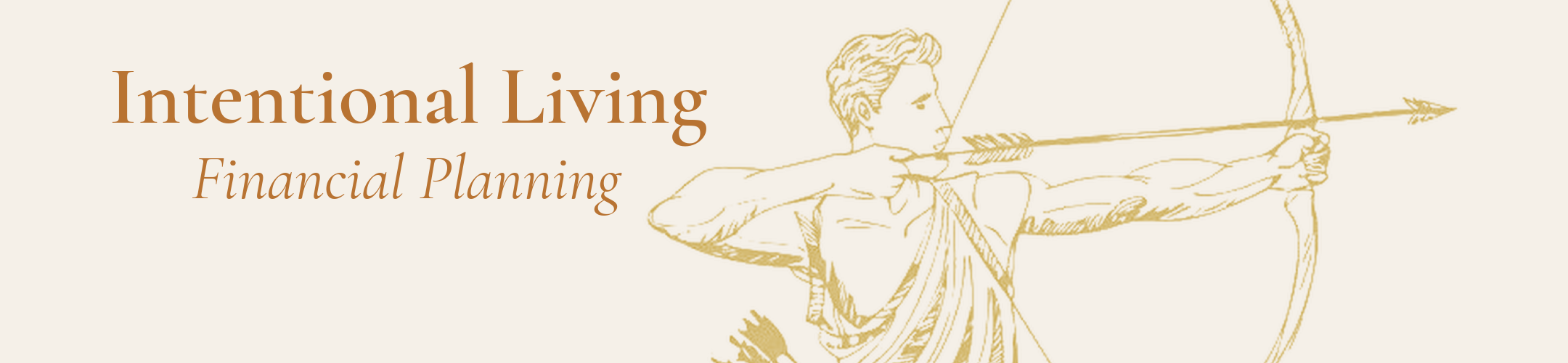 Illustration of a classical archer drawing a bow with the text 
